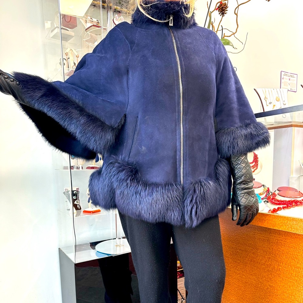 Shearling coat genuine sheepskin
